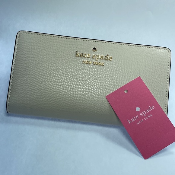 Kate Spade  Staci Large Slim Bifold Wallet In White - Picture 10 of 11